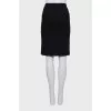 Wool skirt with slit
