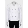White jacket with silver buttons