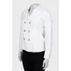 White jacket with silver buttons