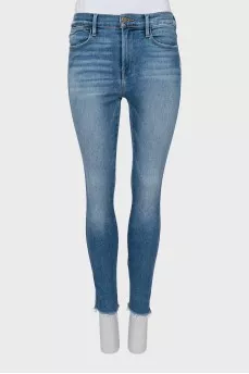 Джинсы skinny fit с необработанным краем