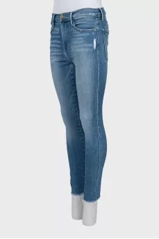 Джинсы skinny fit с необработанным краем