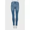 Skinny fit jeans with raw hem