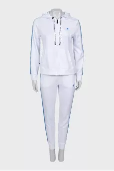 White tracksuit with stripes