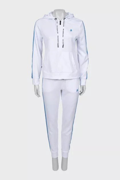 White tracksuit with stripes