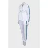 White tracksuit with stripes