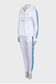 White tracksuit with stripes