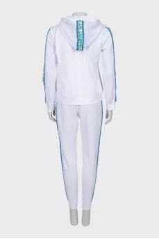 White tracksuit with stripes