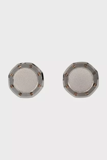 Silver men's cufflinks
