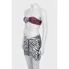Animal print swimsuit with tag