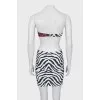 Animal print swimsuit with tag