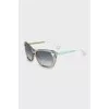Gradient sunglasses with translucent frames