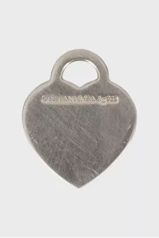 Silver pendant in the shape of a heart