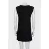 Black dress decorated with chain and rhinestones