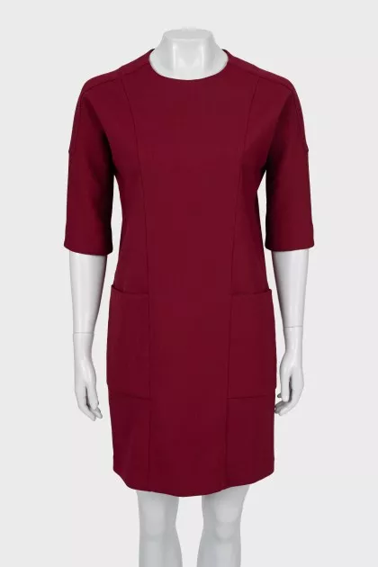 Burgundy dress with tag