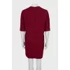Burgundy dress with tag
