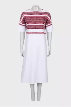 Shift dress with embroidery