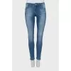 Skinny fit jeans with bottom zip