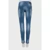Skinny fit jeans with bottom zip