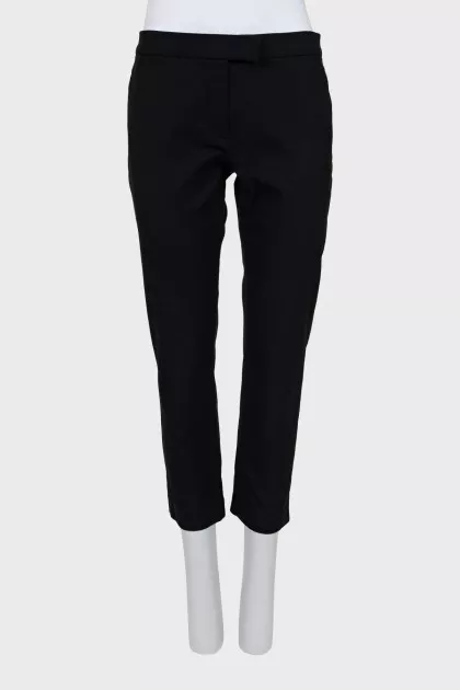 Black cropped trousers
