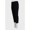 Black cropped trousers