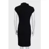 Black wool dress with short sleeves