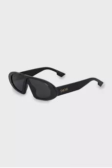 Men's sunglasses with logo on frame