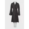 Double-breasted striped dress