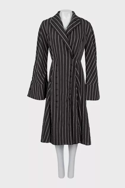 Double-breasted striped dress