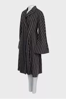 Double-breasted striped dress