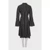 Double-breasted striped dress