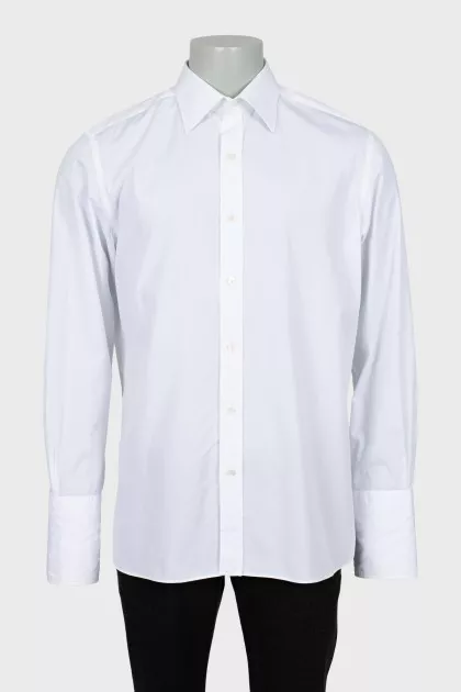 Men's straight-fit shirt with cufflinks