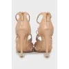 Beige leather sandals