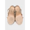 Beige leather sandals