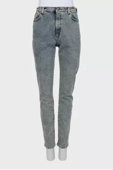 High-waisted slim fit jeans