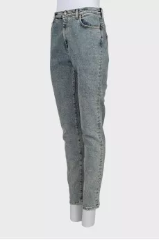 High-waisted slim fit jeans