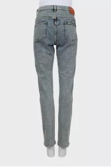High-waisted slim fit jeans