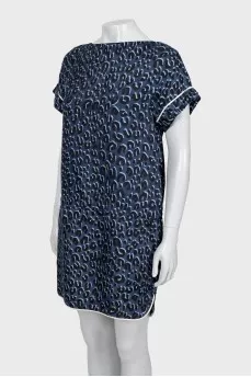 Shift dress in animal print