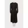 Polka dot dress made of silk and lurex