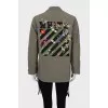 Denim shirt decorated with embroidery