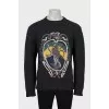 Men's wool sweater with a pattern