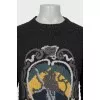 Men's wool sweater with a pattern