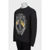 Men's wool sweater with a pattern