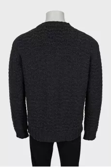 Men's wool sweater with a pattern