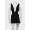 Corset dress decorated with mesh