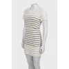 Fitted dress with stripe print