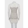 Fitted dress with stripe print