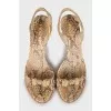 Snakeskin high heel sandals