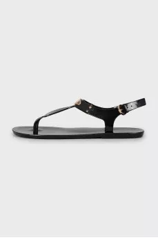 Metal Logo Sandals