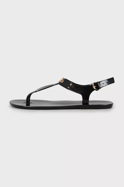 Metal Logo Sandals