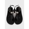 Metal Logo Sandals
